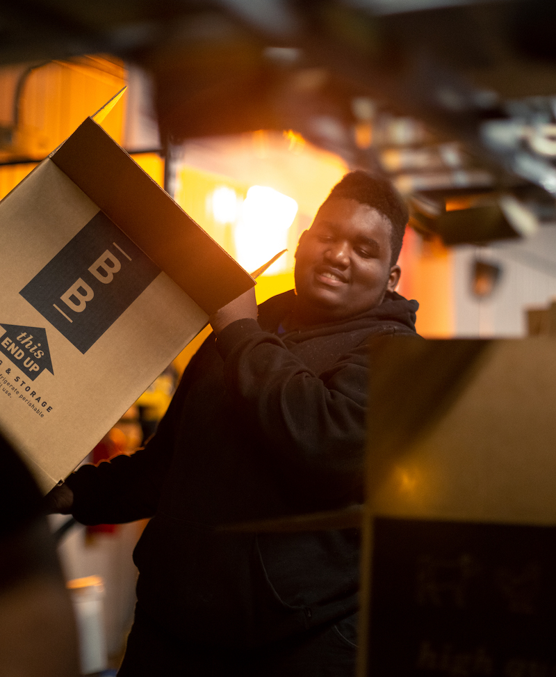 worker with box